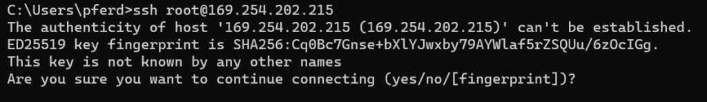fingerprint-abfrage beim ersten Login via SSH