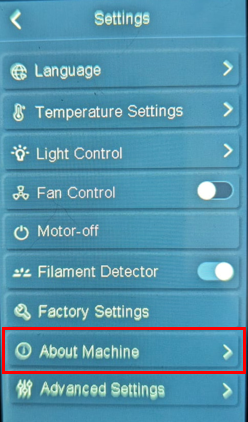 Menü des Elegoo Neptune 4 pro
